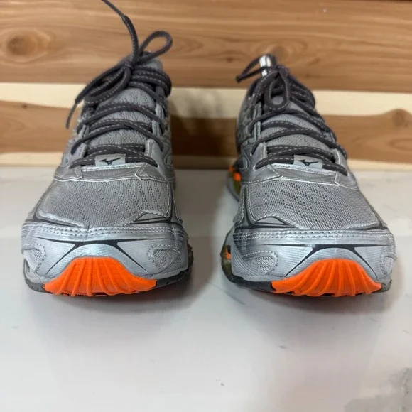Mizuno Wave Prophecy 8 Athletic Running Shoes Gray Orange